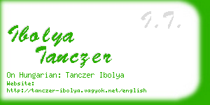 ibolya tanczer business card